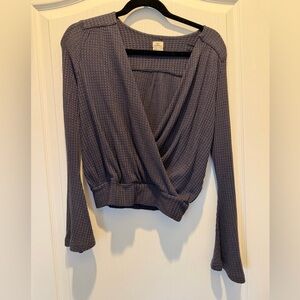 O'Neill Charcoal Wrap Blouse